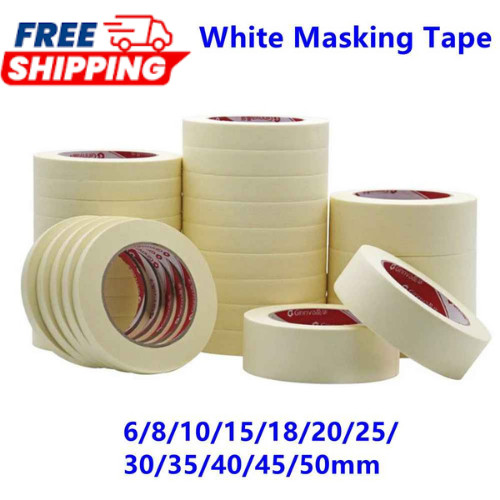 20m white masking tape - white,