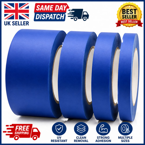 Blue masking tape painting - masking,