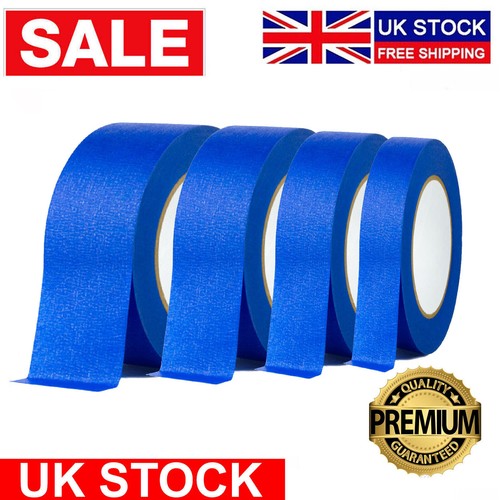 Blue masking tape painting - blue,