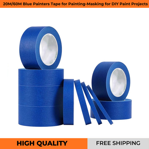 Blue painters masking tape 20m - blue,
