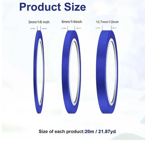 Rolls blue masking tape - 3,